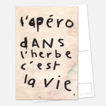 Cette image illustre un article de la catégorie Boutique. Son titre est « L'apéro dans l'herbe c'est la vie »